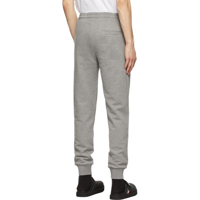 Shop Moncler Grey Embroidered Lounge Pants In 989 Grey