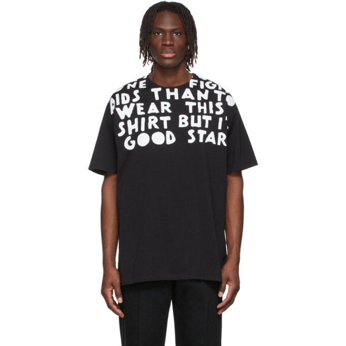 MAISON MARGIELA BLACK AIDS JERSEY T-SHIRT