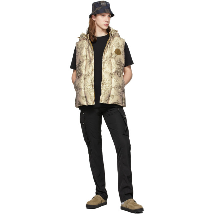 Shop Moncler Genius Beige Down Rabeh Vest In 21i Printed