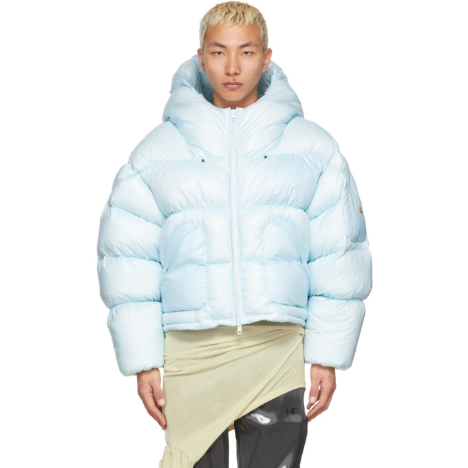 Moncler Genius Dingyun Zhang Josa Logo-appliquéd Quilted Shell Hooded Down Jacket In Blue