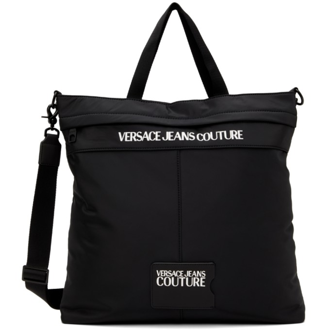 VERSACE JEANS COUTURE BLACK LOGO TOTE
