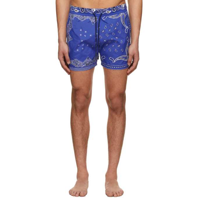 ETRO BLUE PAISLEY BANDANA SWIM SHORTS