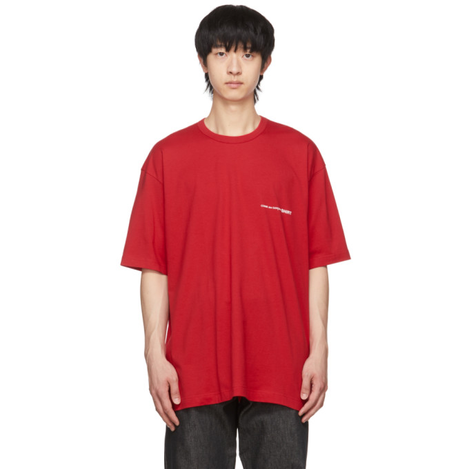 COMME DES GARÇONS SHIRT RED LOGO T-SHIRT