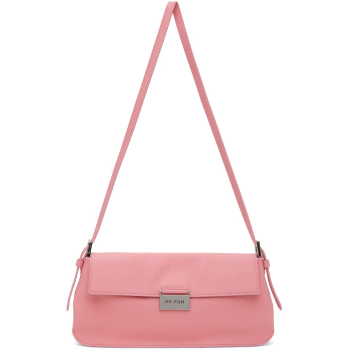 By Far Pink Grained Matilda Shoulder Bag In Pp Pastel Pink