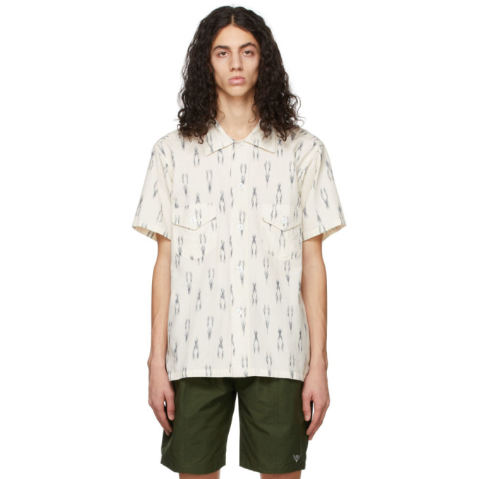 SOUTH2 WEST8 OFF-WHITE DEER IKAT SHIRT