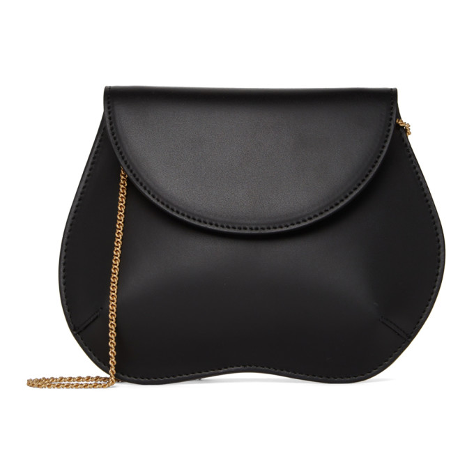 LITTLE LIFFNER BLACK MINI PEBBLE CHAIN BAG