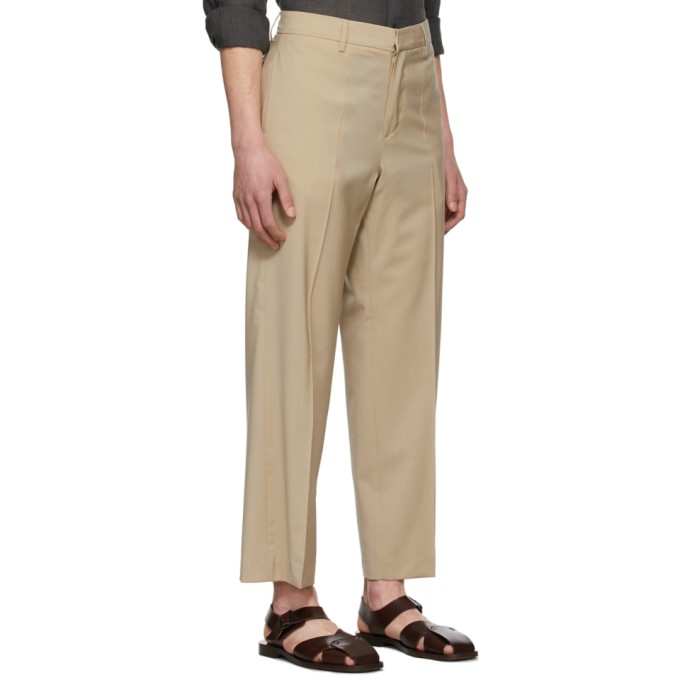 Shop Barena Venezia Beige Tela Trousers In Sabbia