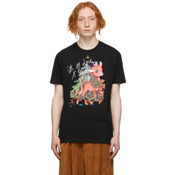 VIVIENNE WESTWOOD BLACK BAMBI CLASSIC T-SHIRT