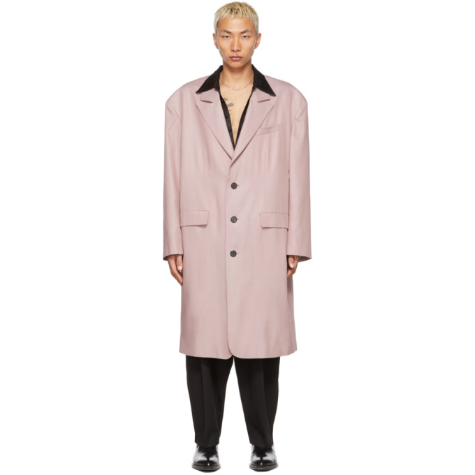 Lu'u Dan Ssense Exclusive Pink 90's Tailored Coat In Pink Clay