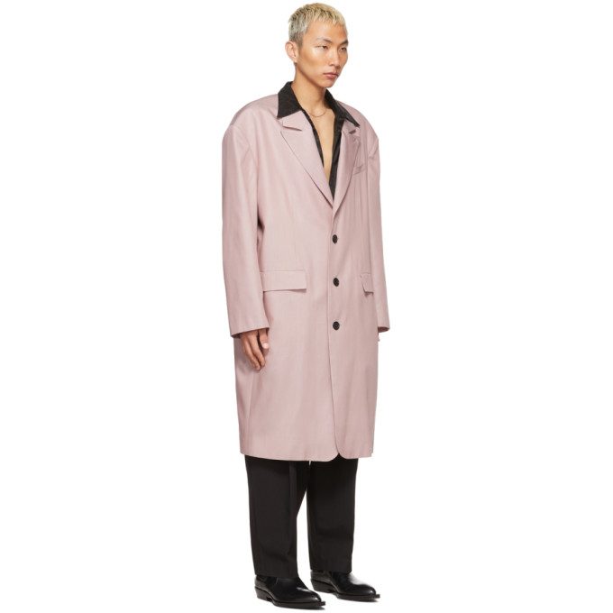 Shop Lu'u Dan Ssense Exclusive Pink 90's Tailored Coat In Pink Clay