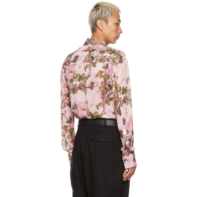 Shop Lu'u Dan Ssense Exclusive Pink Floral Bà Shirt In Ba Flowers