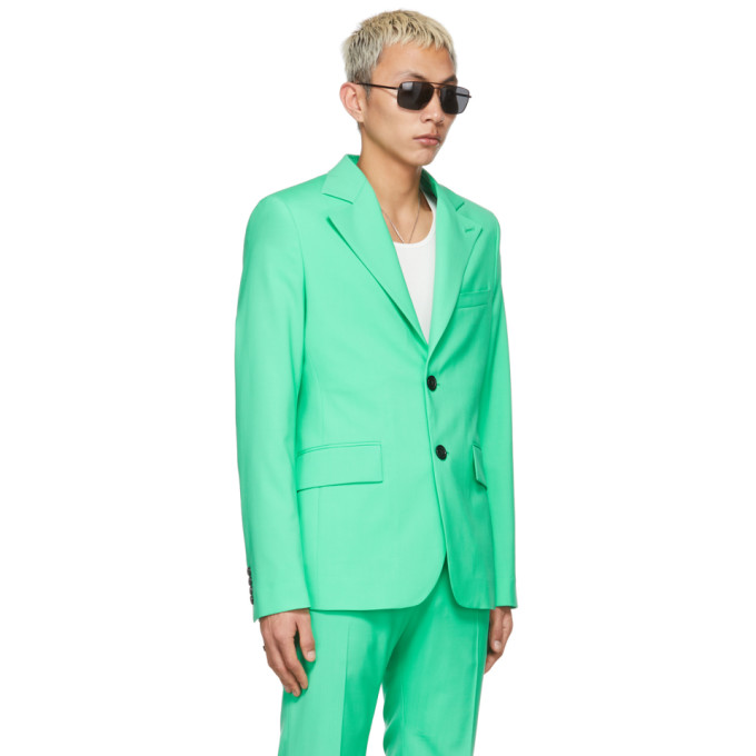 Shop Lu'u Dan Ssense Exclusive Green 70's Blazer In 70's Green