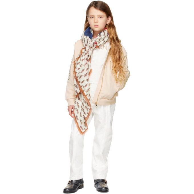 Chloé Kids Off-white Dyed Trousers In 117 Off White