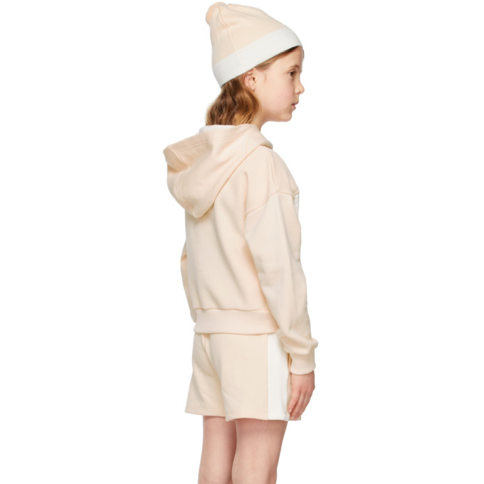 Shop Chloé Kids Pink Lace Up Hoodie In 45f Pale Pi