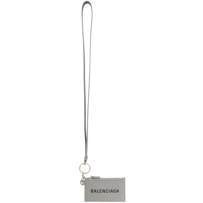 Balenciaga Grey Glitter Cash Card Holder In 1501 Grey