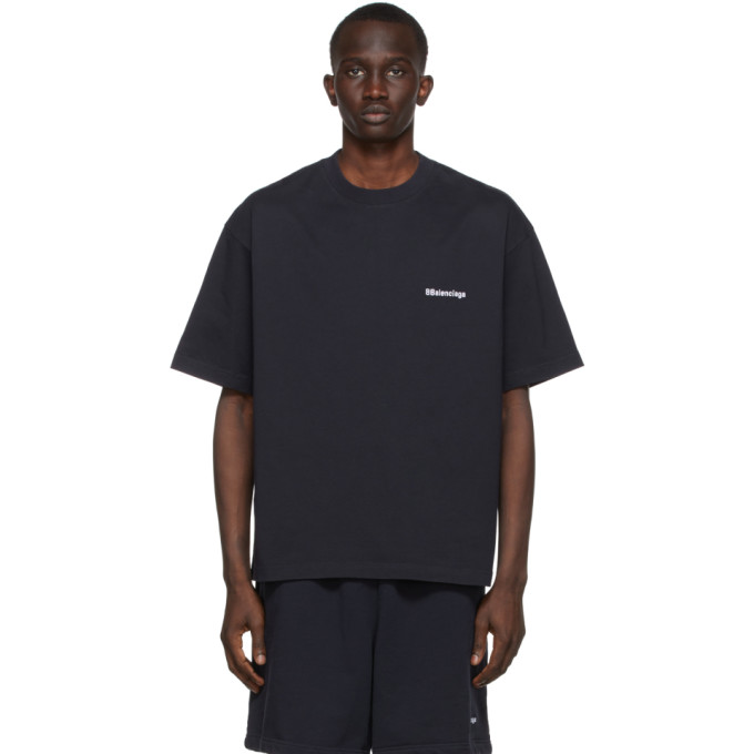 BALENCIAGA NAVY BB CORP T-SHIRT