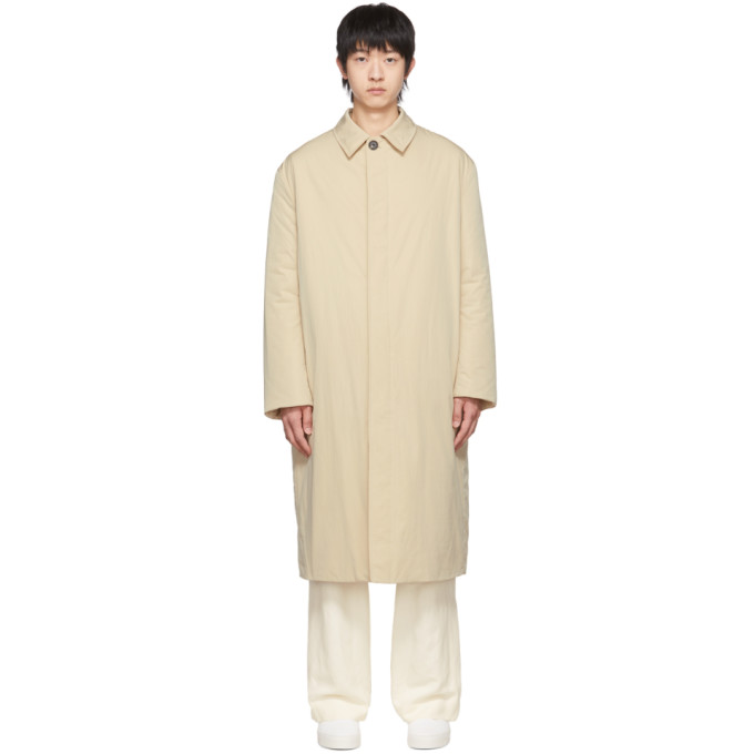 The Row Django Padded Shell Trench Coat In Oat Oatmeal