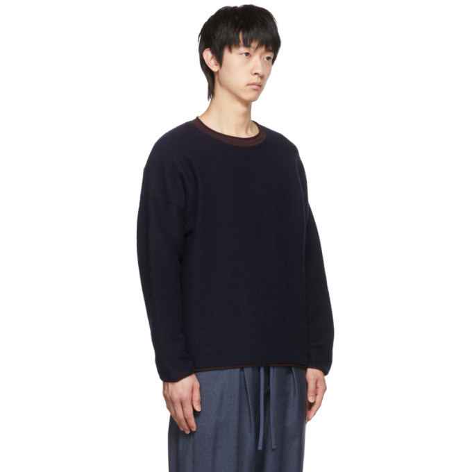 Shop The Row Navy Ebbe Sweater In Drn Dark Navy