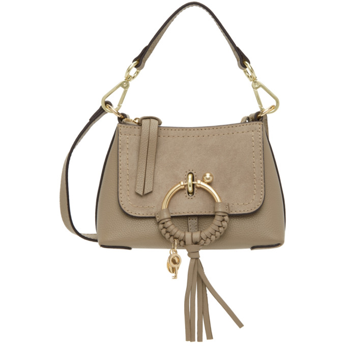 SEE BY CHLOÉ TAUPE MINI JOAN SHOULDER BAG