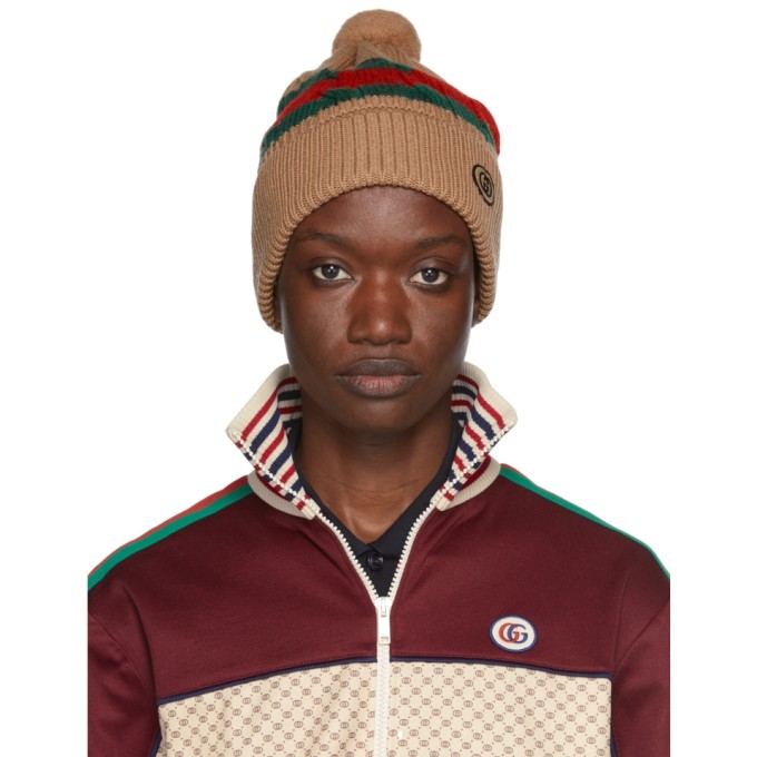 Gucci Gg-patch Web Stripe Wool Bobble 