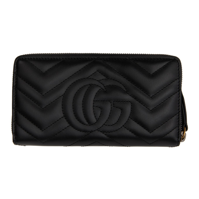 Gucci Gg Marmont Zip Around Wallet - White Leather, ModeSens