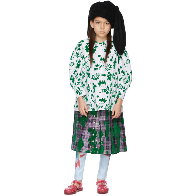 Chopova Lowena Ssense Exclusive Kids Purple & Green Kilt Dress In Multi