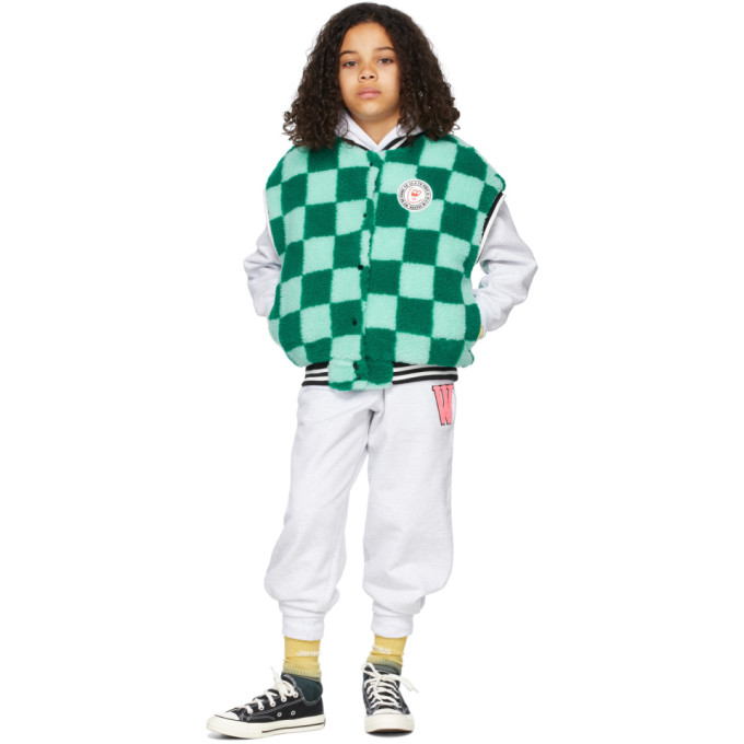 Luckytry Kids Reversible Green Check Waistcoat