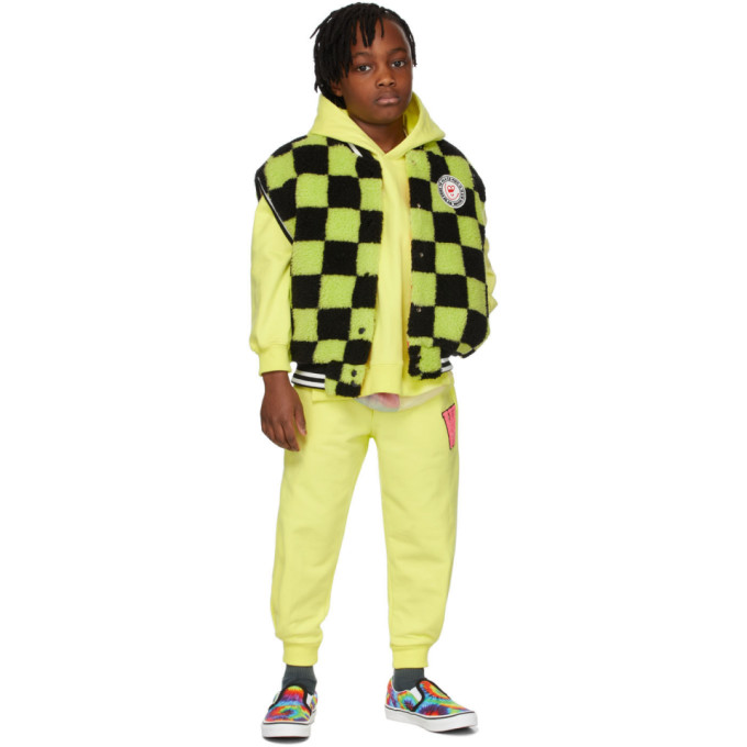 Luckytry Kids Reversible Green & Black Check Vest In Red