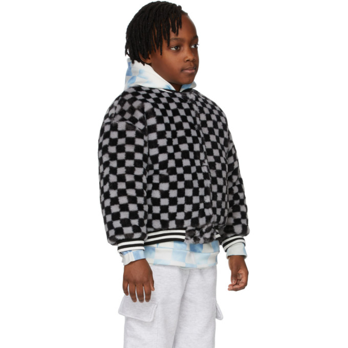 Shop Luckytry Kids Reversible Grey & Black Shining End Jacket In Gray