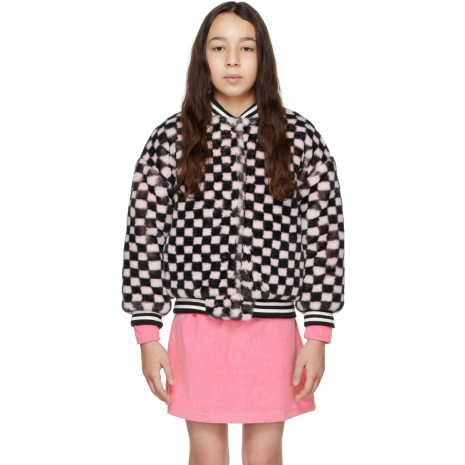 Shop Luckytry Kids Reversible Pink & Black Shining End Jacket