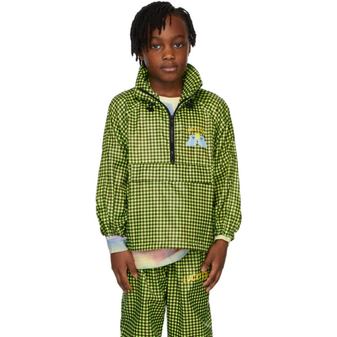 Shop Luckytry Kids Green Cloud Check Anorak Jacket