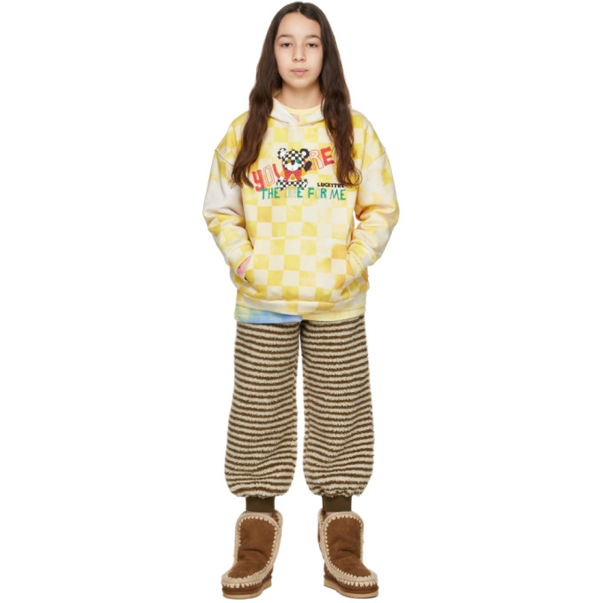 Luckytry Kids Brown Striped Dumbled Lounge Pants