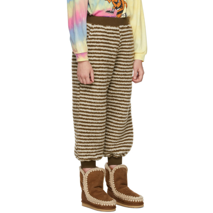 Shop Luckytry Kids Brown Striped Dumbled Lounge Pants