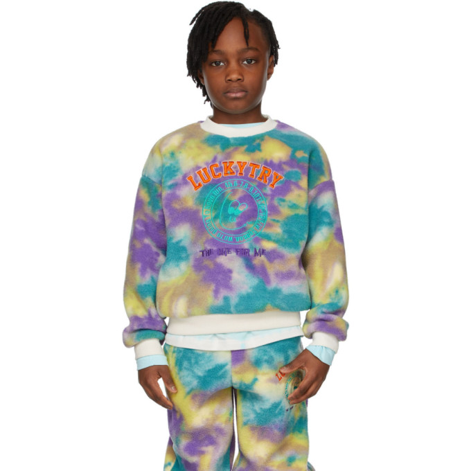 Shop Luckytry Kids Purple Rainbow Fleece Mtm Sweatshirt
