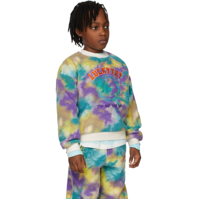 Shop Luckytry Kids Purple Rainbow Fleece Mtm Sweatshirt