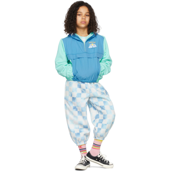 Luckytry Kids Blue & Green Windbreaker Hoodie