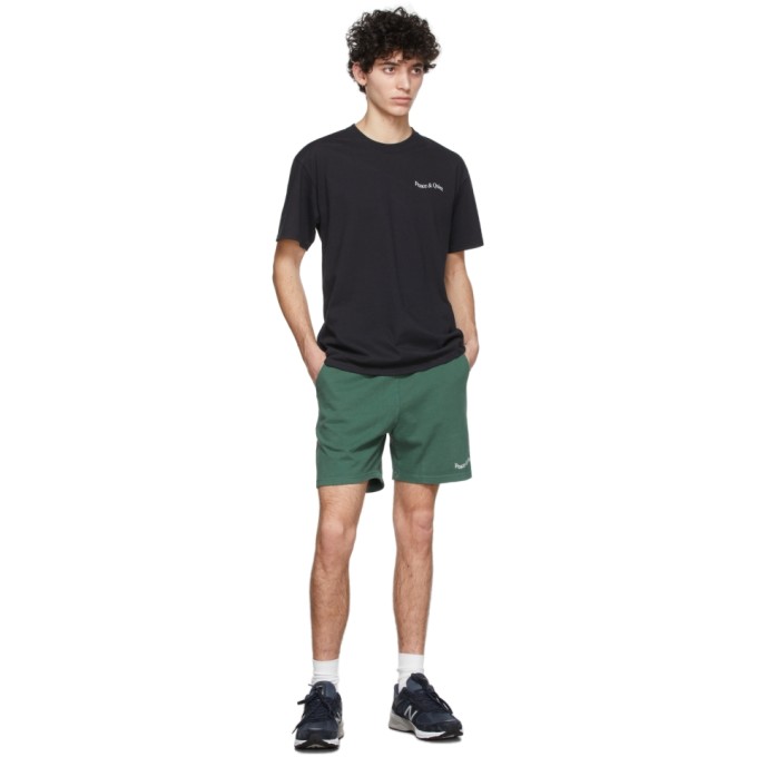 Shop Museum Of Peace And Quiet Green Ssense Exclusive Wordmark Shorts In Forest