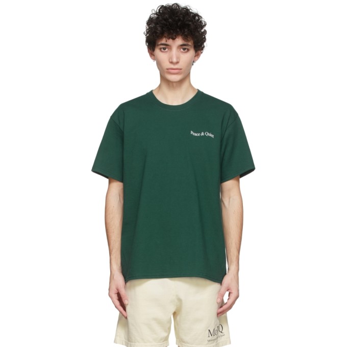 Museum Of Peace And Quiet Green Wordmark T-shirt In Forest