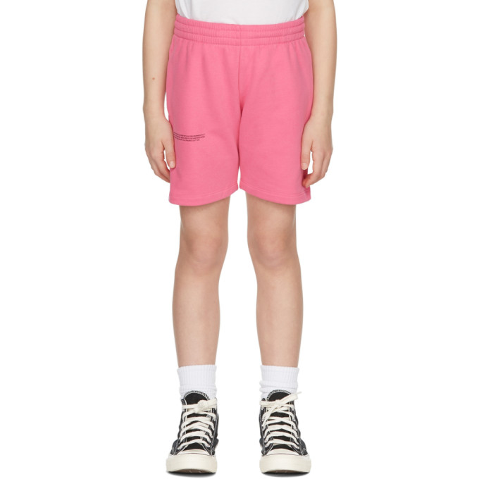 Shop Pangaia Kids Pink Long 365 Shorts In Flamingo Pink