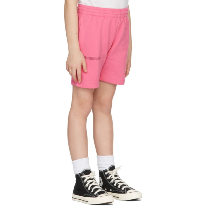 Shop Pangaia Kids Pink Long 365 Shorts In Flamingo Pink