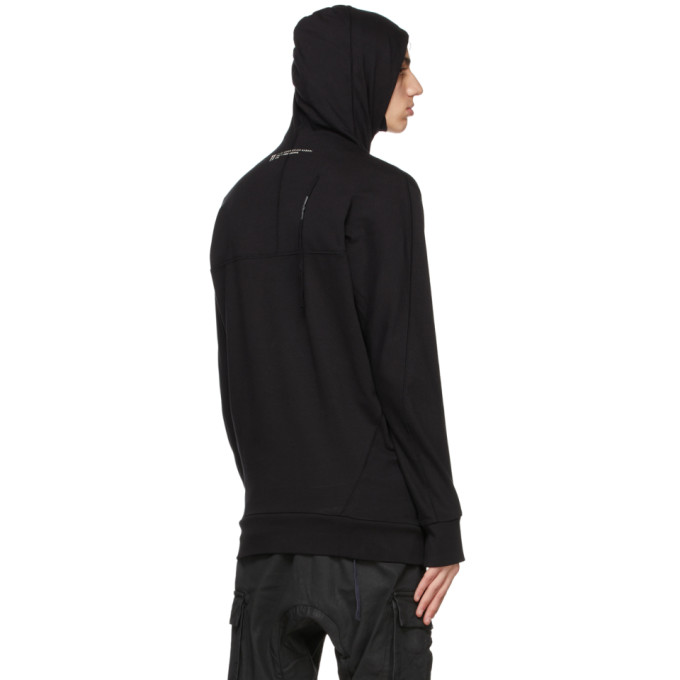 Shop 11 By Boris Bidjan Saberi Black 'the Master Number' H1b Hoodie In Black Dye