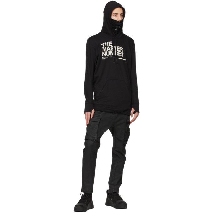 Shop 11 By Boris Bidjan Saberi Black 'the Master Number' H1b Hoodie In Black Dye