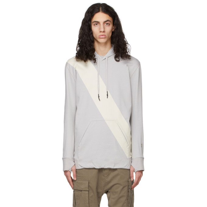 11 By Boris Bidjan Saberi Grey League H1b Hoodie In Light Grey