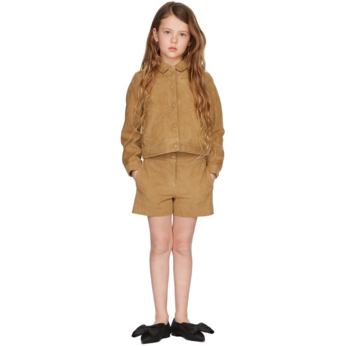 Bonpoint Kids Tan Aniko Shorts In 068a Praline