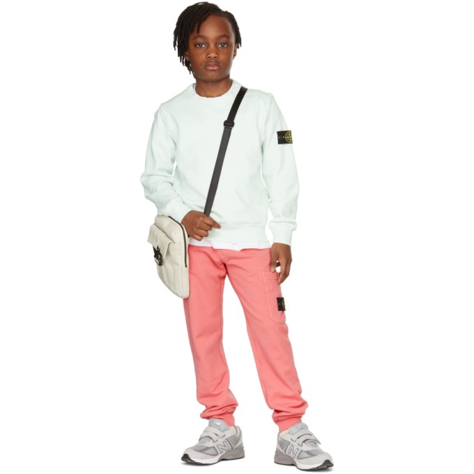 Stone Island Junior Kids Pink Classic Lounge Pants In V0087 Fuchs