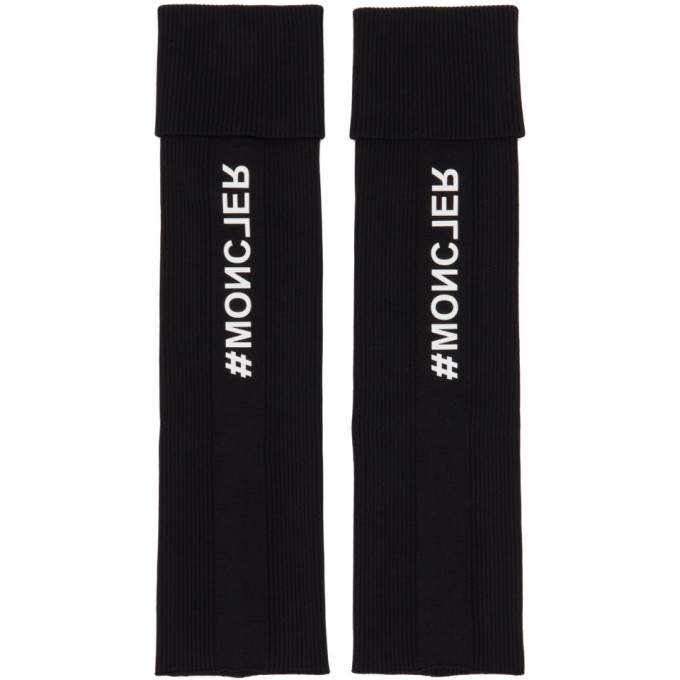 Moncler Black Legwarmer Socks In 999 Black