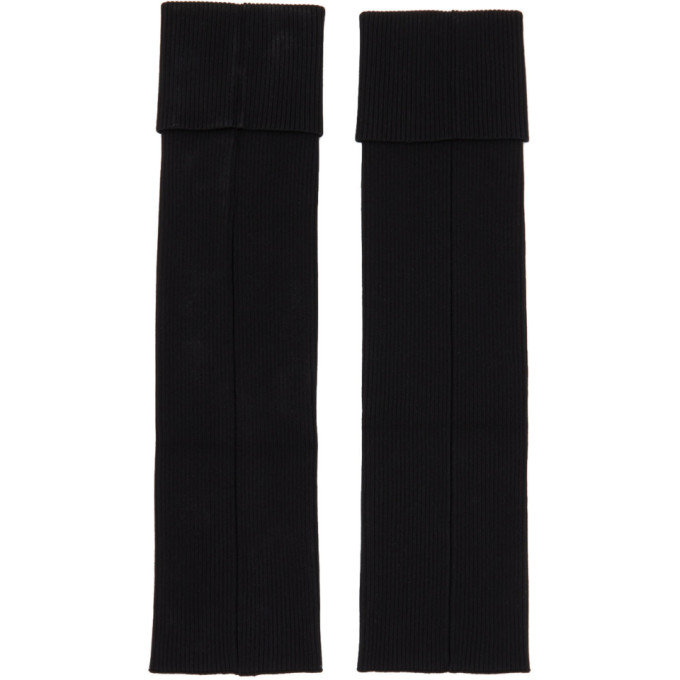 Shop Moncler Black Legwarmer Socks In 999 Black