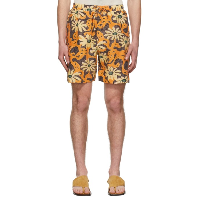 NANUSHKA BROWN & ORANGE BOXXER SHORTS