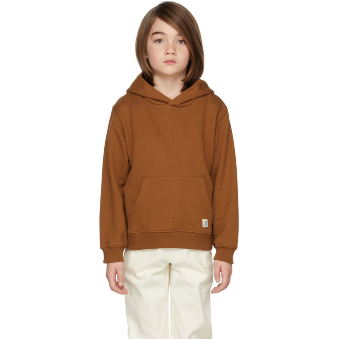 Shop Kodomo Beams Kids Brown Sweat Hoodie In Gold