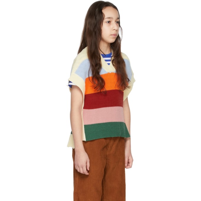 Shop Molo Kids Multicolor Gracelyn Vest In 6497 Rainbow Knit